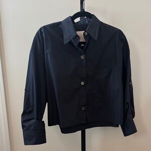 Women's Black Button Down Shirt